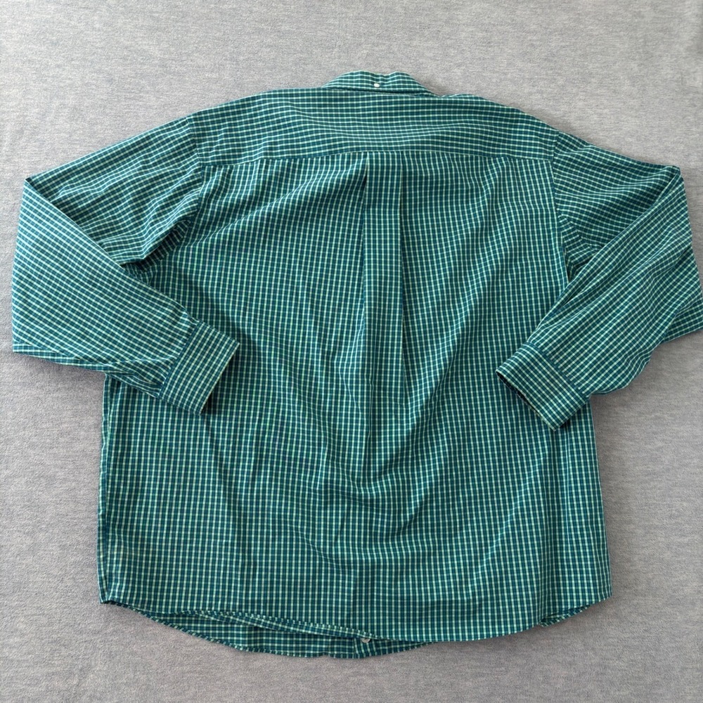Duluth Trading Co Wrinklefighter Mens 2XL Green Gingham Magnet Button Down Shirt - Picture 6 of 8